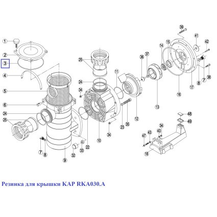 Прокладка-кольцо крышки префильтра насоса Kripsol KAP – RKA 030.A/RBH0011.05R