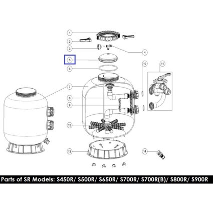 Крышка для фильтра Aquaviva серии RInglock S800-900 01201020