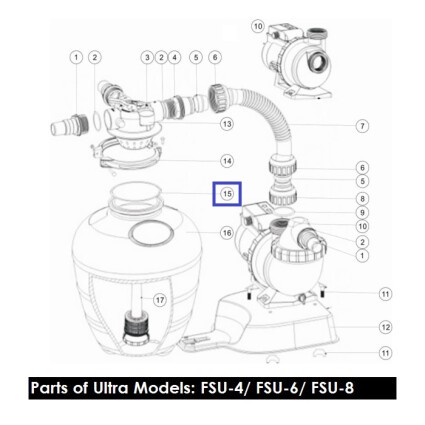 Резиновая прокладка 02010045 под 4-поз кран для фильтра Aquaviva FSU