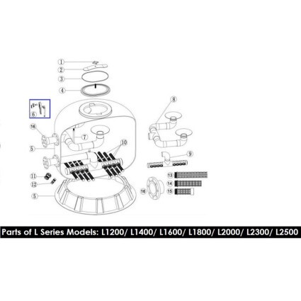 Манометр сдвоенный для фильтров L 1200-1600 Aquaviva 89012801