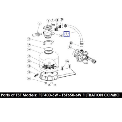 Шланг подключения фильт-насос с муфтами для ф/у Aquaviva FSF650 89032401