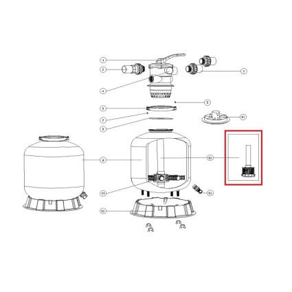 Дюзовая коробка 89011604 в комплекте с трубой для Aquaviva P450