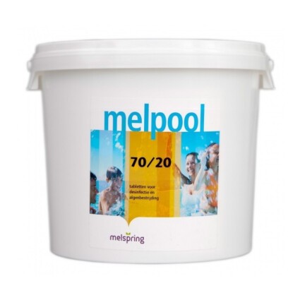 Дезинфектант для бассейна на основе гипохлорита кальция Melpool N.X 70/20 в таблетках (5 кг)