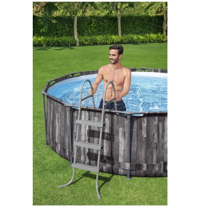 Каркасный бассейн Bestway Wood Style 5614Z (427х107) с картриджным фильтром