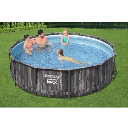 Каркасный бассейн Bestway Wood Style 5614Z (427х107) с картриджным фильтром