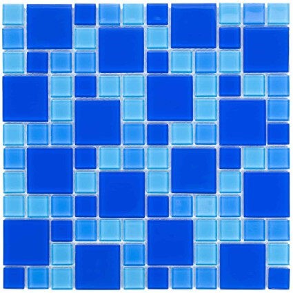 Мозаика стеклянная Aquaviva Cristall Dark Blue DCM305 (23 мм — 48 мм)
