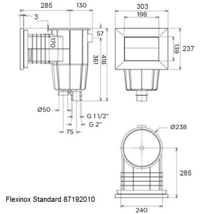 Скиммер Flexinox Standard 87192010, под лайнер