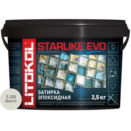 Затирочная смесь Litokol STARLIKE EVO Avorio S.200, 2.5 кг