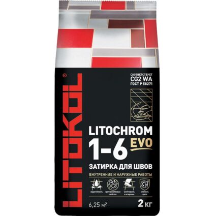 Затирочная смесь LITOCHROM 1-6 EVO LE.200 (белый) 25 кг У1